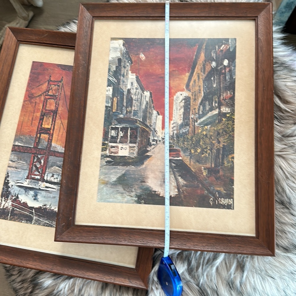 Vintage Pair of San Francisco Gems - Artist G. Soubeyran - Picture 7 of 15